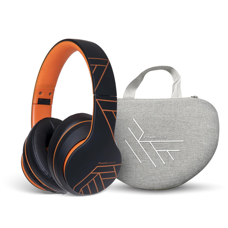 PowerLocus P6 Bluetooth Headphones Over Ear, Foldable Headphone with Hard Shell Carry Case for Travel/PC/Cell Phone