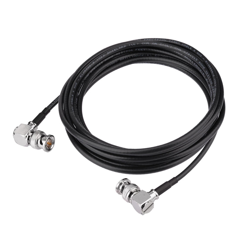 Superbat 3G/6G SDI Cable 15ft BNC Male to Male Belden 1855A Cable 75 ohm Right Angle SDI Cord Support HD-SDI/3G-SDI/4K/6K Video for Blackmagic Converter Monitor Switch Camera 16ft 1pcs right angle to right angle