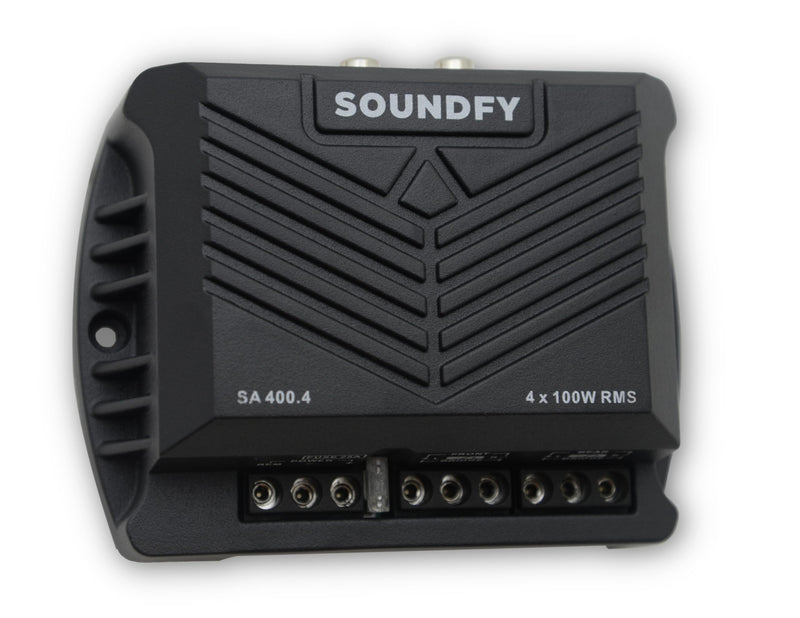 [AUSTRALIA] - SA 400.4 2 Ohms Compact Digital 4 Channels Amplifier, 400 Watts RMS 400x4, 2Ω Stable, Multichannel Digital Car Audio Amp TS, Full-Range Sound Quality, Crossover 