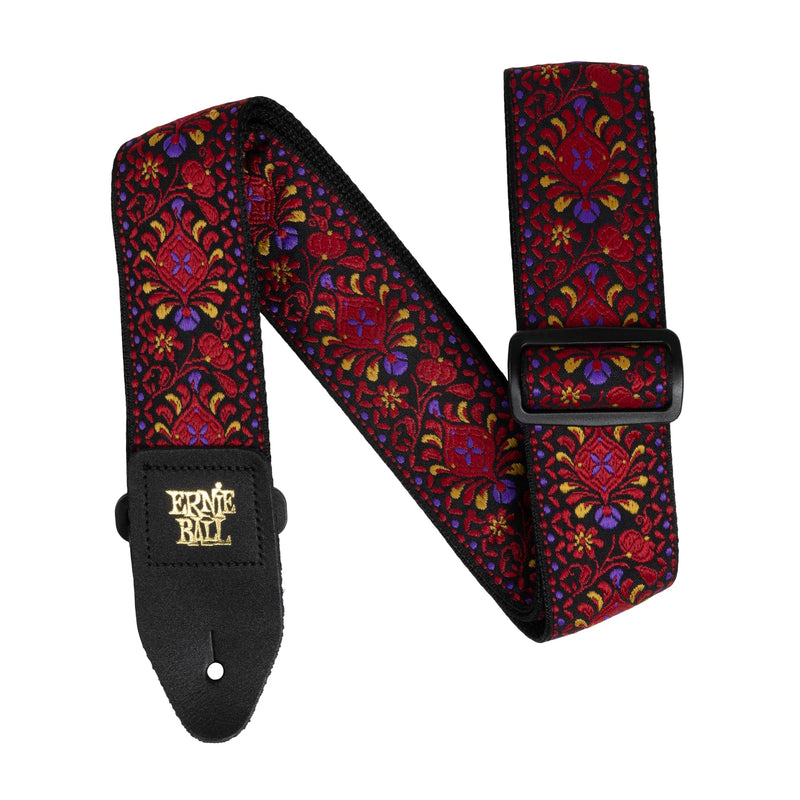 [AUSTRALIA] - Ernie Ball Jacquard Guitar/Bass Strap Crimson Royal Bloom 