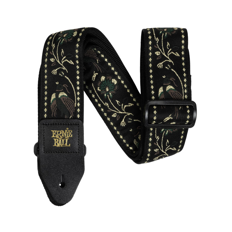 Ernie Ball Classic Jacquard Guitar/Bass Strap - Black Pleasant Pheasant (5372)