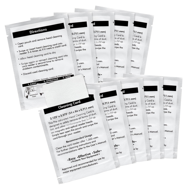 [AUSTRALIA] - 10 Pc 60622 Cleaning Card Compatible with Dymo LabelWriter 550 450 5XL 4XL Label Printer Cleaning Sheets Swipe, 3.375 x 2.125 Inch Card Reader POS Direct Thermal Swiper Cleaner 