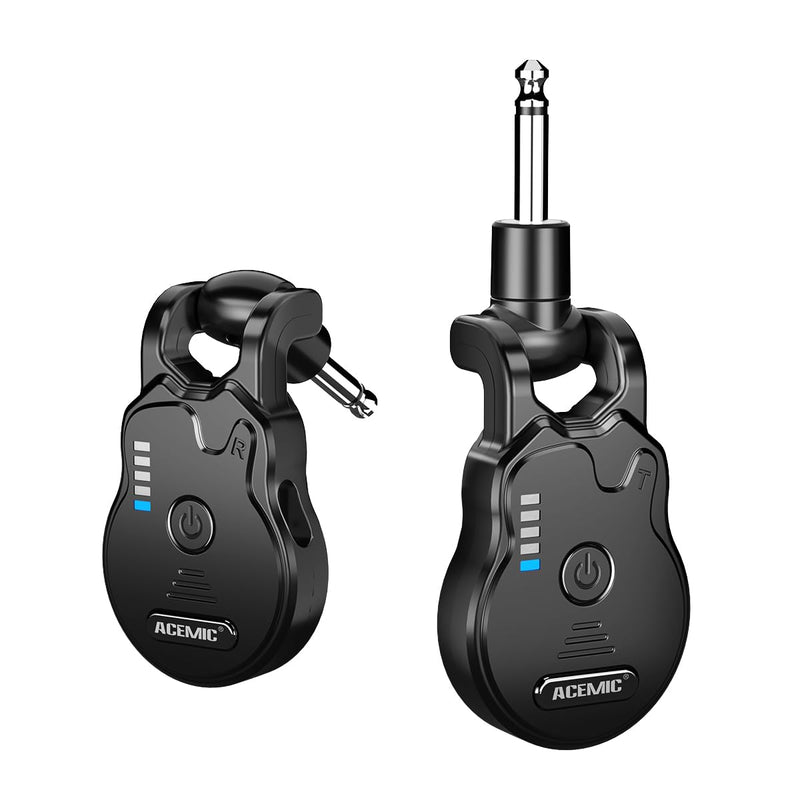 [AUSTRALIA] - 2.4GHz Wireless Guitar System Rechargeable 4 Channels Audio Wireless Guitar Transmitter Receiver for Guitar Bass Electric Instruments, G1 