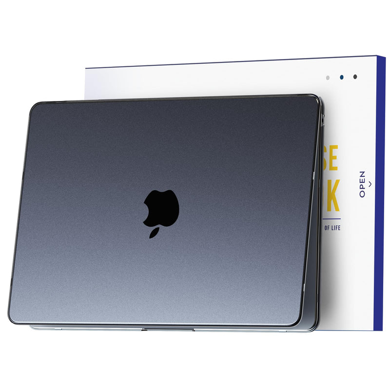Compatible for Macbook Air 13 inch Case M1 2020 2019 2018 [Same as Bare Device] Sturdy Protective Hard Shell Cover for Laptop A2337 A2179 A1932 - Space Gray Clear