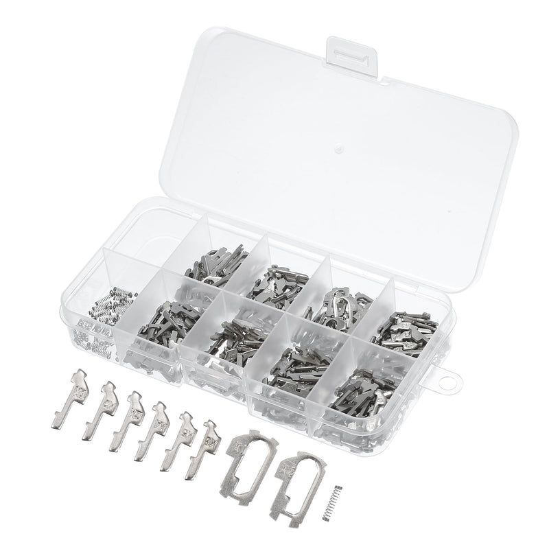 [AUSTRALIA] - 350pcs Car Lock Reed Lock Plate Auto Key for Honda HON66 Lock/Outer/Durable Metal / 1 Set Silver Tone 