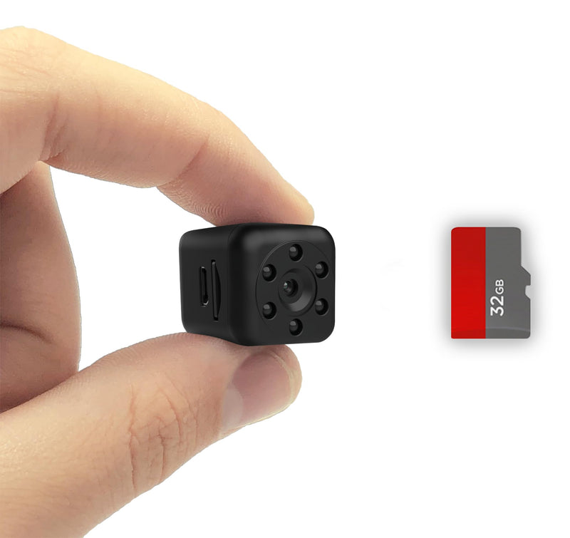 [AUSTRALIA] - C1 Hidden Camera with audio/video. Mini Camera, Small Camera. Spy Hidden Cameras for Home Indoor Use. Spy Cam with Night Vision and Motion Detection | Only 0.9 inch! | includes 32GB TF card! | NO APP! 