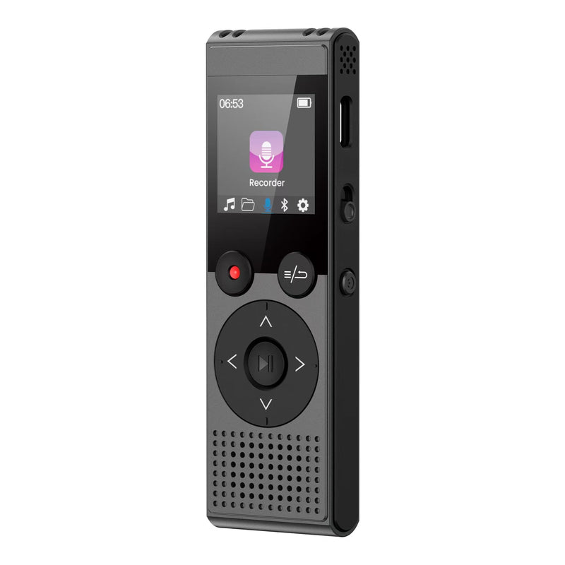 128GB Digital Voice Recorder - 3072 Kbps HD Recording Voice Recorder with Playback Dual Microphone A-B Repeat Recording Monitoring & Noise Reduction Voice Activated Recording & lock screen key
