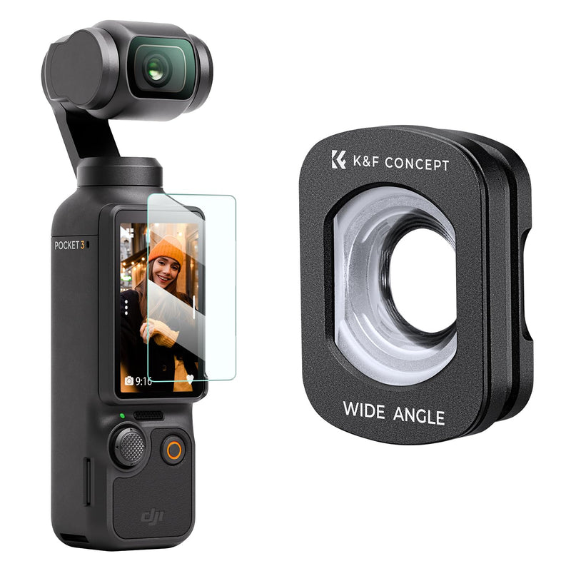 [AUSTRALIA] - K&F Concept Wide-Angle Lens Compatible with DJI Osmo Pocket 3, Magnetic Attach/Multi-Coated/Optical Glass 