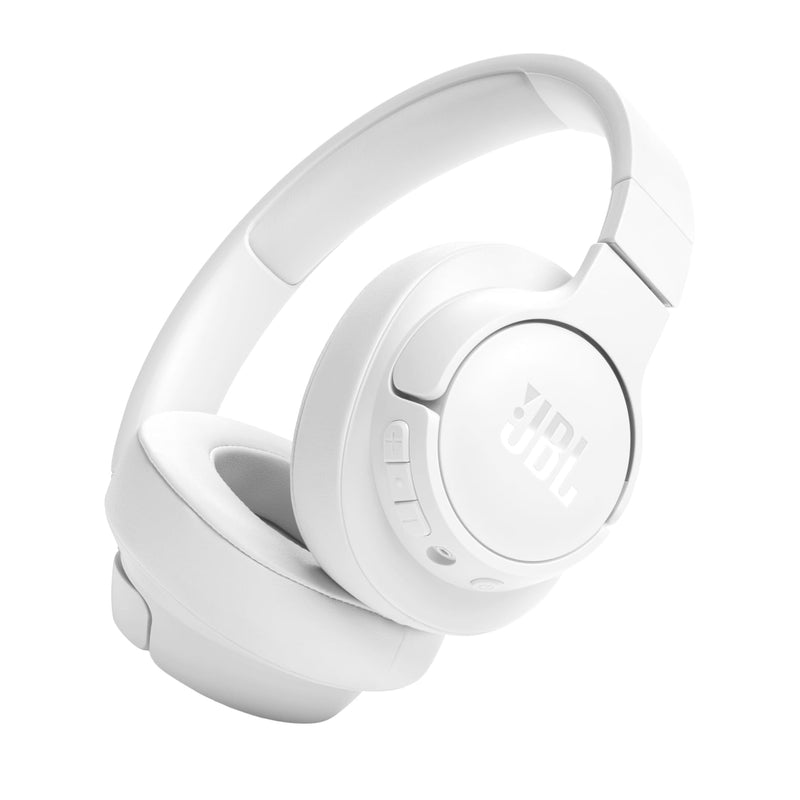 JBL Tune 720BT - Wireless Over-Ear Headphones - White | JBL Pure Bass Sound, Wireless Bluetooth 53 technology, Customize your listening experience, Hands-free calls with Voice Aware