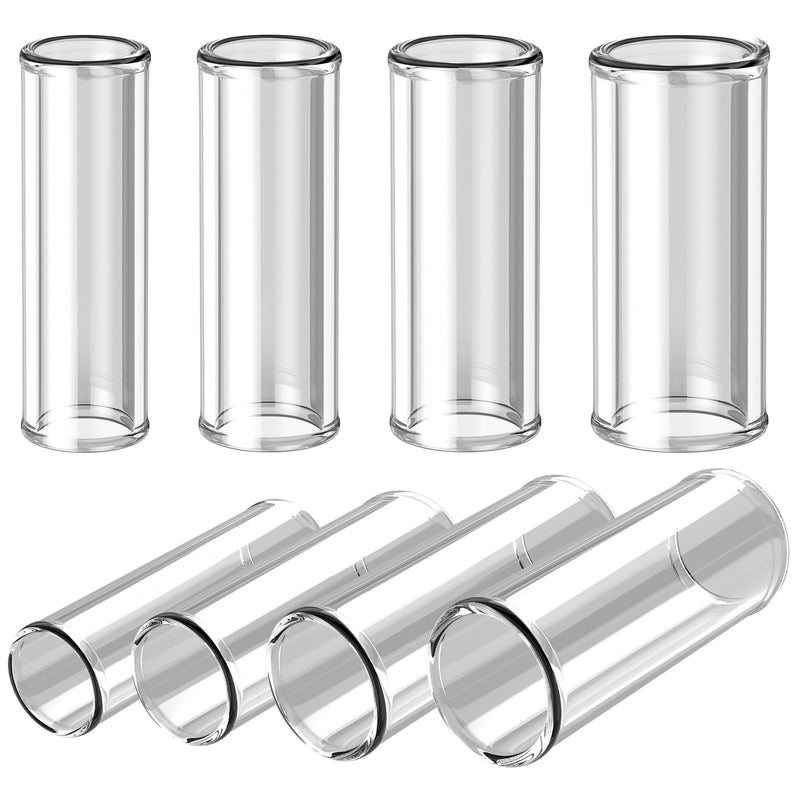 [AUSTRALIA] - Multisize Glass Guitar Slide Set of 8 - Glass Guitar Slides for Electric and Acoustic, Include Guitar Slides Large Small Medium and Extra Large Slide Guitar multisize - length 2.36 inch clear 