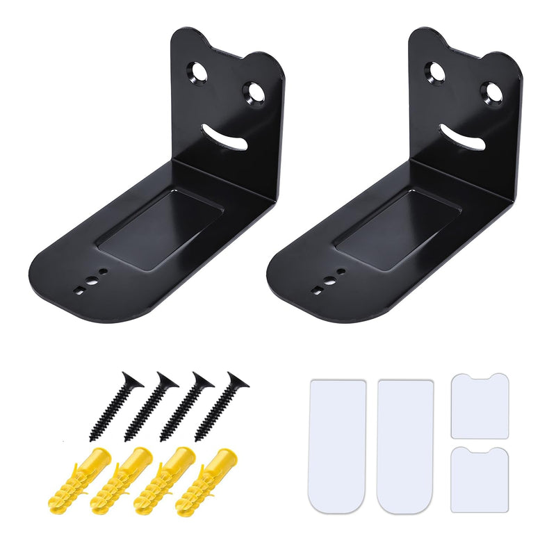 Suixing Sound Bar Mounts Universal Soundbar Wall Mount Bracket Kit for Most of Soundbars Wall Mount Shelf Mounting Brackets(Curved 3.54 INCH) Black_3.54" Length 3.54"