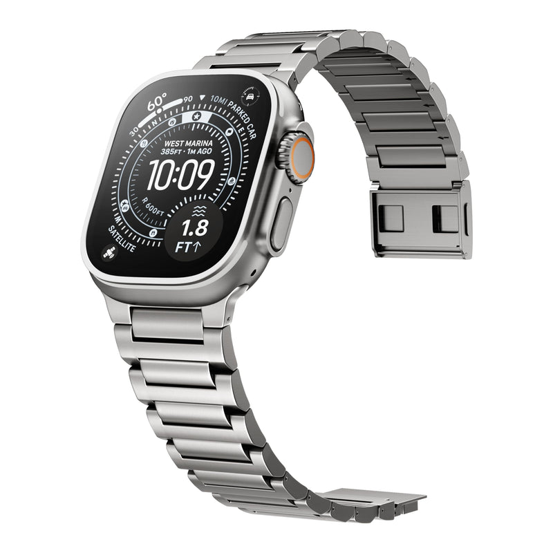LULULOOK Luxury Titanium Band for Apple Watch Ultra 3/Ultra 2/Ultra 49mm | Grade 4 Pure Titanium Band for iWatch 49MM with Magnetic Clasp, Super DLC Scratch Resistant for Men DLC Titanium Grade 4 / 49MM-Ultra Color Match