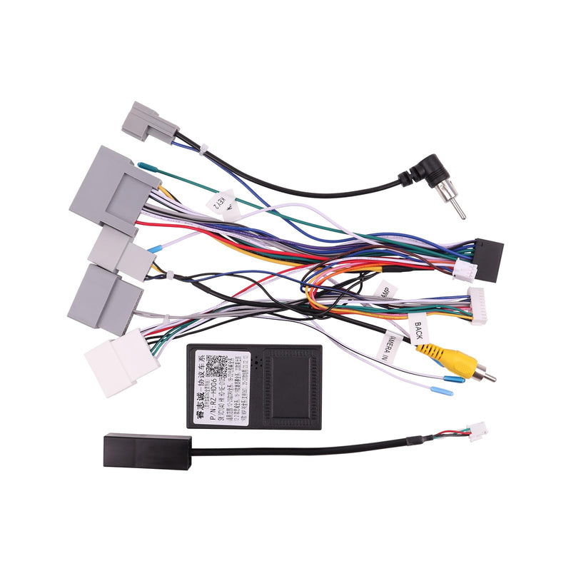 16PIN Car Radio Wire Harness with Canbus Adapter for for Honda CRV 2.4L 2013-2014, CRV MK4 2012-2014 Support SWC, Factory Backup Camera for Aftermarket Android Stereo Head Unit CAN020-R, 12-14 CRV 2.4L