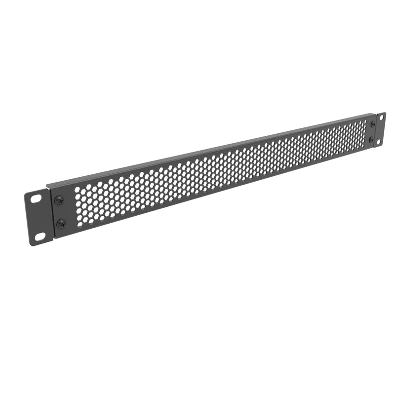 Jingchengmei 1U Perforated Rack Mount Blank Panel - Steel 1U Spacer Panel for 19-Inch Network Cabinet or Server Rack Black