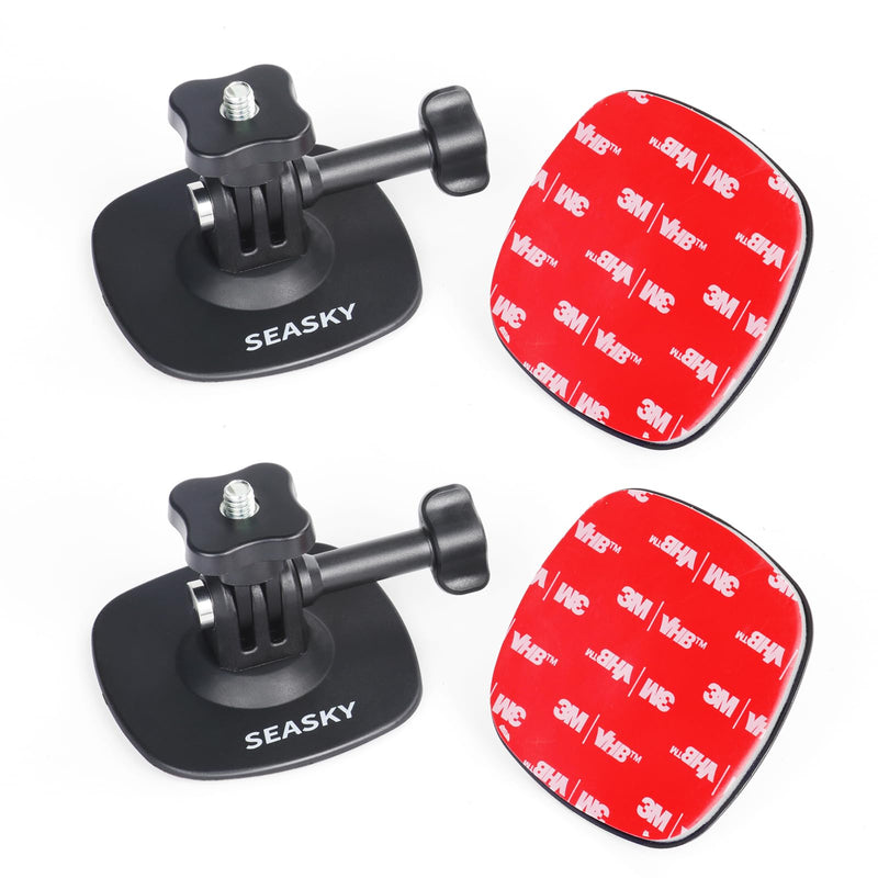 SEASKY [2Pack] A1 Flexible Adhesive Mount Kit Helmet Base for insta360 X4 X3 X2 One X RS for GoPro Max 360 Panoramic Camera Hero 12/11/10/9/8 Sports Camera Accessories for Any flat Curved surfaces