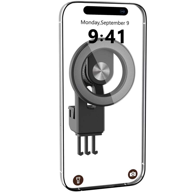 MagSafe Car Mount, Magnetic Phone Holder for Tesla Model 3 & Y, Vent Mount | Magnetic iPhone and Android Holder, 3-Prong Clip For Easy Install, 360° Foldable & Adjustable, Portrait or Landscape View