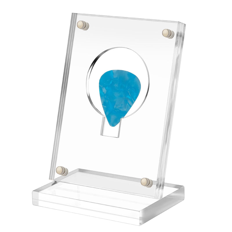 Acrylic Guitar Pick Display Case Clear Guitar Pick Stand Holder Coin Collectible Guitar Pick Display Easel, 2.5 x 1.8 x 3.95 Inch