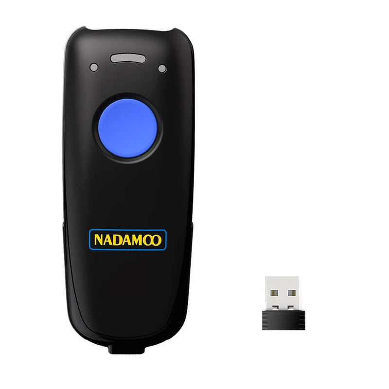 NADAMOO Wireless Barcode Scanner Compatible with Bluetooth Function, 2.4G Wireless & Wired 3-in-1 Bar Code Scanner Portable USB CCD Reader, Work with iPhone iPad Android Windows Mac OS-Dark Blue 1D Dark Blue