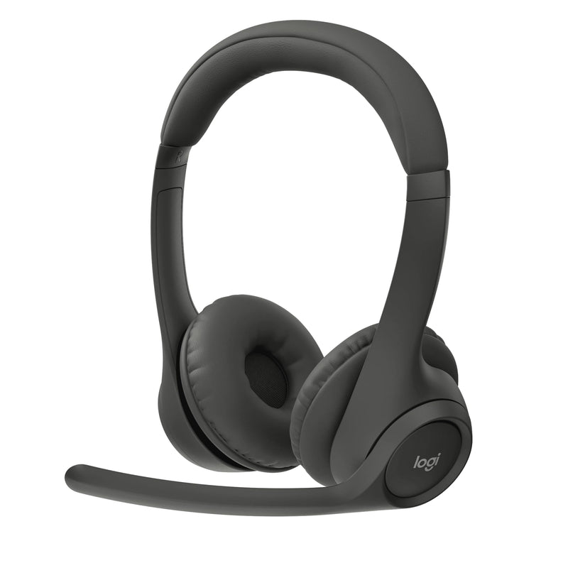 Logitech Zone 301 Wireless Bluetooth Headset - Graphite | Noise-canceling microphone, compatible with Windows, Mac, Chrome, Linux, iOS, iPadOS, Android