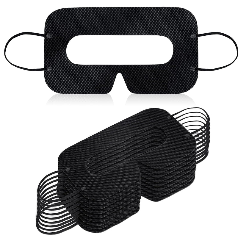 200 Pcs Disposable VR Face Mask Breathable Cover Eye Mask for VR Nonwoven Fabric Sanitary VR Mask, VR Eye Cover Pad - Comfortable, Protective, Sweat-Absorbent Face Covers (Black)