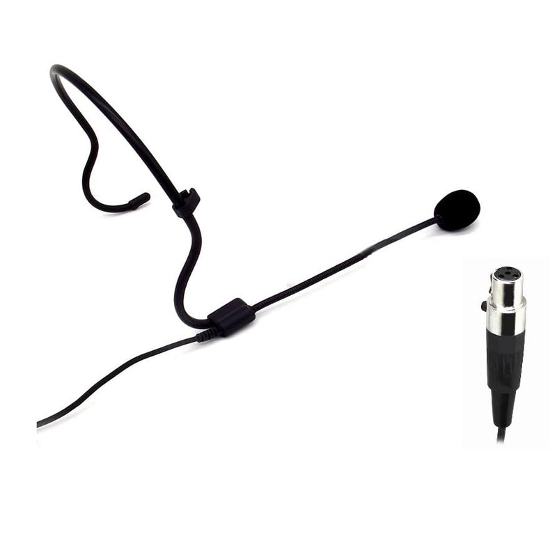 Generic Headset Microphone Headworn mics 4-pin XLR Output Compatible with Shure Cordless Microphone Belt Pack Transmitter T1, ULX1, UR1, PG1, PGX1, PGXD1, SLX1, BLX1, BLXD1, Black, BL-HS6D4