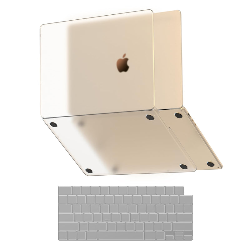 for MacBook Air 15 inch Case M3 M2 2024 2023 New [100% Match Official Color] [Ultra Thin Armor] Hard Shell + Translucent Keyboard Cover for Laptop Model A3114 A2941 - Starlight Clear