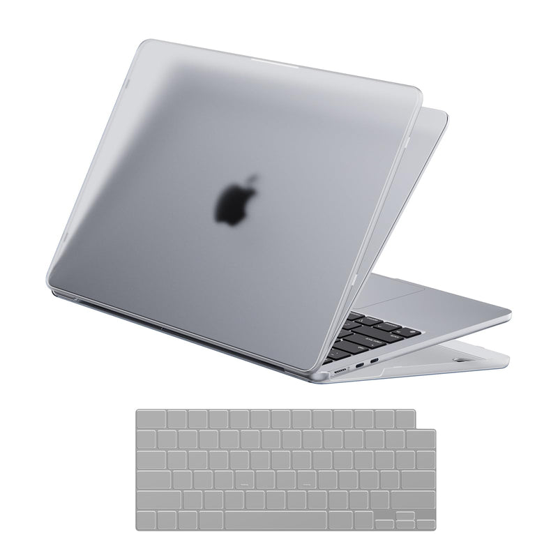 Invisible Armor for MacBook Air 15 inch Case M3 M2 2024 2023 New [Same as Bare Device] [Scientific Slim] Protective Hard Shell Translucent Cover for Laptop Model A3114 A2941 - Matte Clear