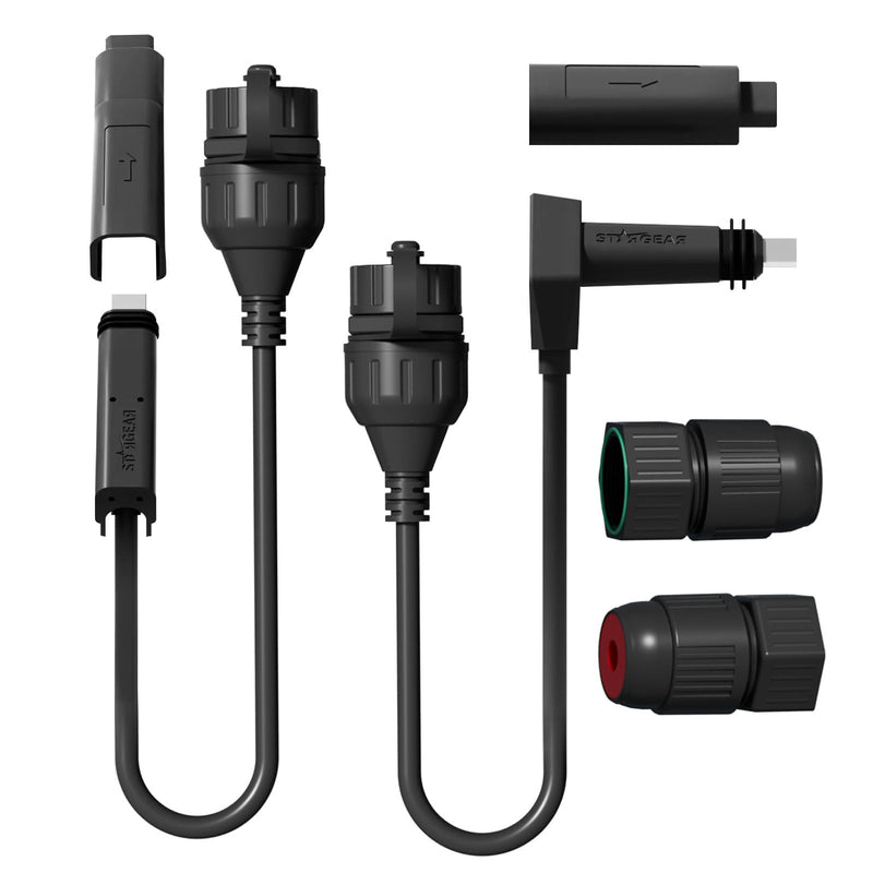 Starlink Cable SPX to RJ45 Adapters, Starlink Ethernet Adapter for Star Link Gen 2 Dishy & Router with Waterproof Kits (Pair) black