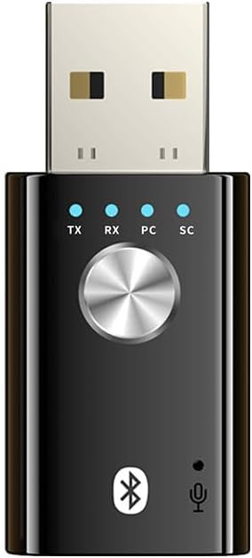 4-in-1 USB Audio Bluetooth Transmitter/Receiver with Surround Sound, 5.1 Channel, AUX Input and Microphone and Accessories