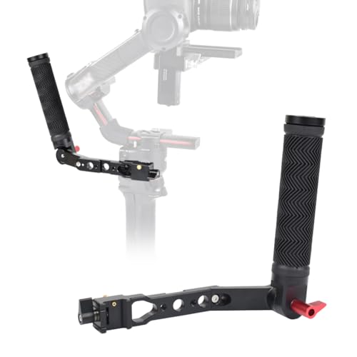 360° Adjustable Handgrip Handle with NATO Clamp for DJI RS3 Pro/RS3 Mini/RS3/RS2/RSC2, Gimbal Sling Grip with Coldshoe 1/4" Holes Extension Mount