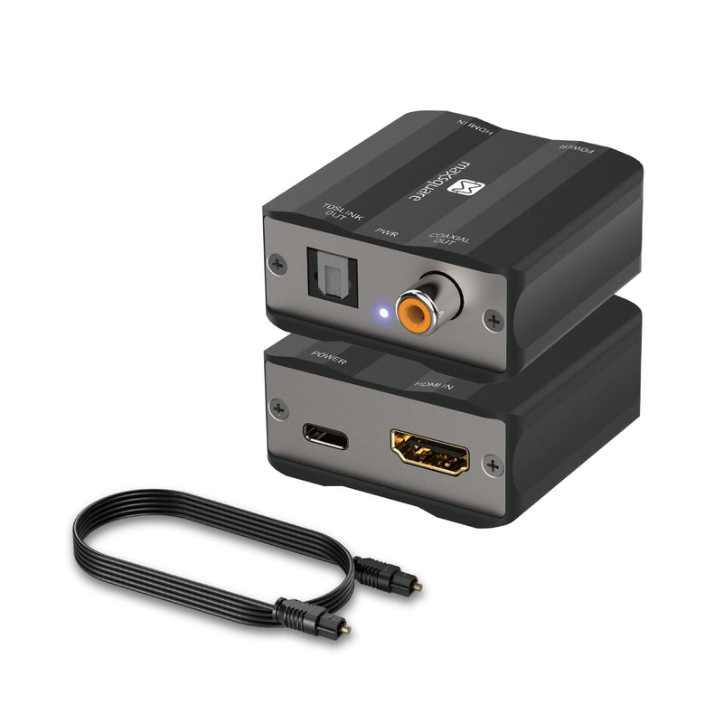 eARC/ARC HDMI to Optical/Coaxial Audio Extractor, eARC/ARC Audio Converter, Aluminum Case, Supports PCM2.0 Dolby5.1 DTS5.1 for TV Soundbar, Headphone, Amplifier, Home Theater, TAA Compliant