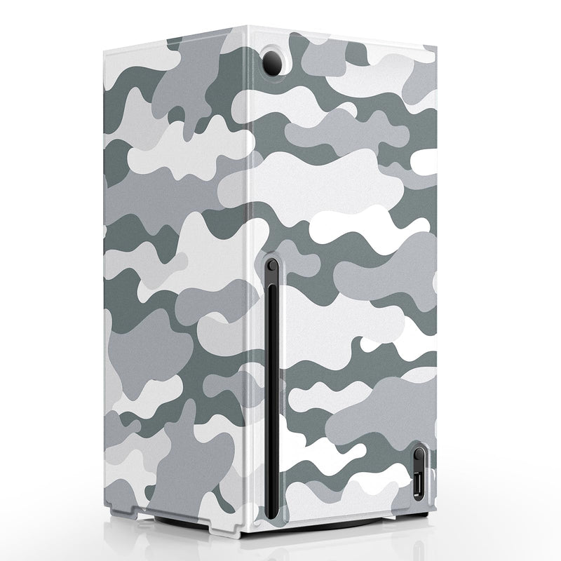 [AUSTRALIA] - Magnetic Smart Wraps for Xbox Series X Console, Full Protection Protective Cover Case for Xbox Series X Accessories with Premium PU Leather and Soft Inner Lining - Gray Camo 