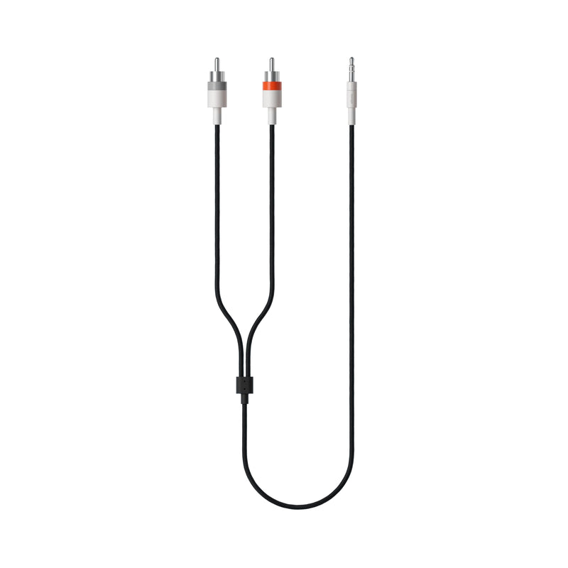 [AUSTRALIA] - teenage engineering Textile Audio Cable 3.5 mm - 2X RCA, 1200 mm | 47.2 in (Black) 