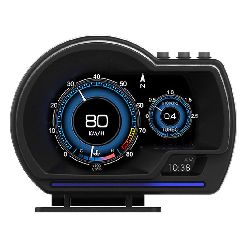Heads up Display for Cars, OBD2 Gauge Display, Head Up Display OBD2 GPS Smart Gauge Car HUD Speedometer Turbo RPM Alarm for Car Truck