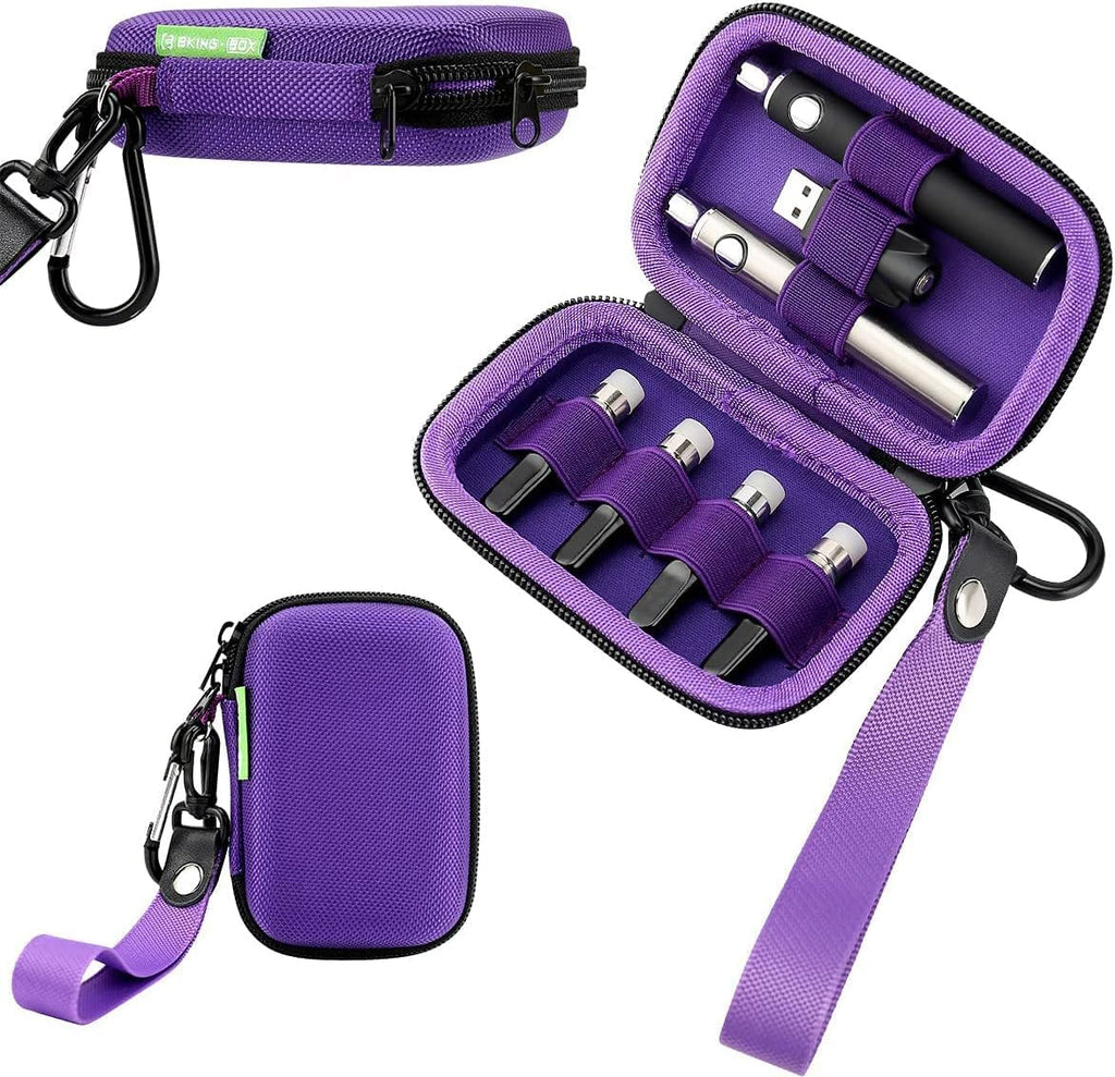 FboxBK Carrying Case for Battery Tank Holder Case Hard Accessories Carrying Pouch Cover Bag for Battery Charger Mini Universal Portable Bag [Case Only] (Purple)