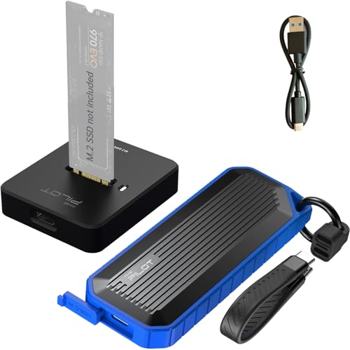 M.2 Dock + M.2 SSD Enclosure, NVMe SATA Reader - SD03 Plastic+C36