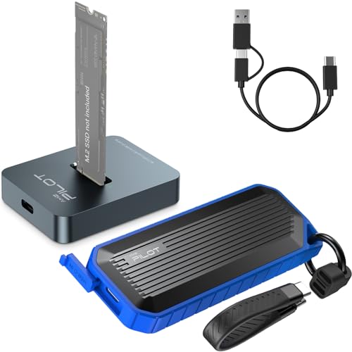 M.2 Dock + M.2 Enclosure NVMe & SATA Reader - SD03 Alloy + C36