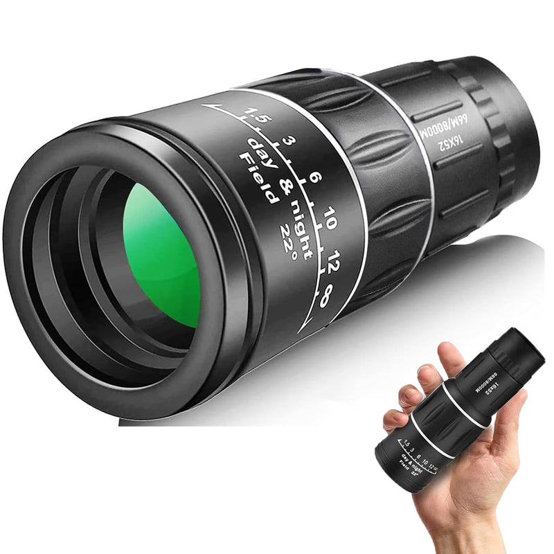[AUSTRALIA] - 16X52 Mini Monocular Telescope High Powered for Adults, Birthday Gifts for Men Dad Him Husband Teen Boys, BAK4 & FMC Prism Scope for Birdwatching Outdoors Hunting, Cool Gadgets for Men 16×52 