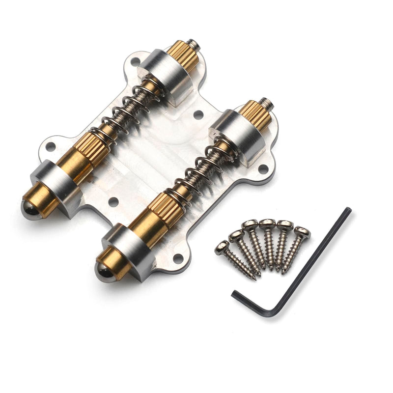 [AUSTRALIA] - MAXCHEER Electric Guitar Brass Tremolo Bridge Brass Arming Adjuster for FR Tremsetter Set Guitar Tremolo Stabilizer Stopper Guitar Parts with Screws&Wrench(Dual) Dual 
