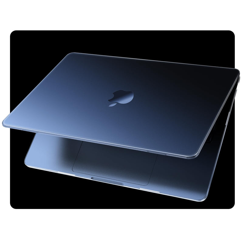 EooCoo [Ultra Thin Armor] Compatible with MacBook Air 15 inch Case 2024 2023 M3 M2 A3114 A2941, [100% Match Midnight][Anti-Fingerprint] Matte Protective Hard Shell&Keyboard Skin, Midnight Clear