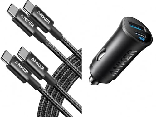 Anker USB C to USB C Cable & Anker USB-C Car Charger