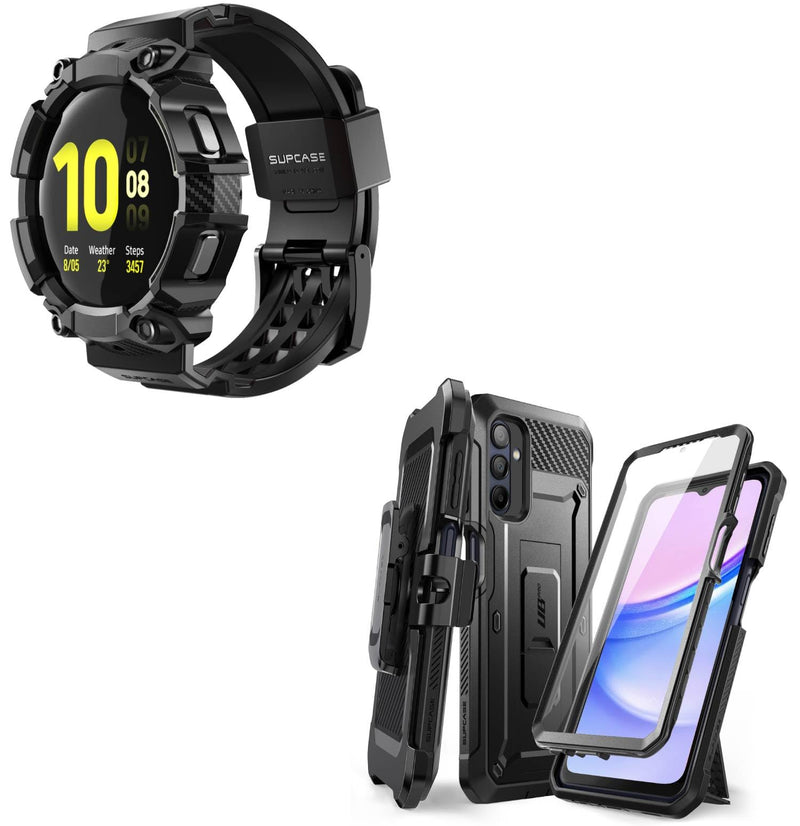 SUPCASE Bundle for Galaxy A15 Case & Galaxy Watch 6/5/4 [44mm] Case with Strap Band