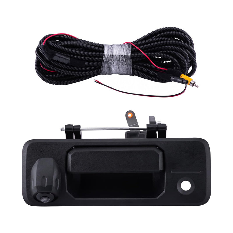 DEAL AUTO ELECTRIC PARTS Tailgate Handle Backup Camera w/Key Hole | Compatible with Toyota 16-23 Tacoma 14-21 Tundra, Built-in Truck Bed Backup Rear View Camera w/Power Cable RCA Plug