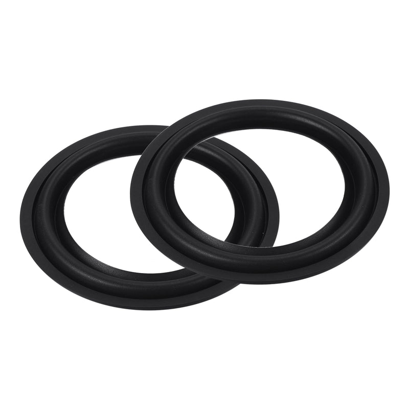 MECCANIXITY Rubber Speaker Foam Edge Surround Rings 3.5 Inch 54mm x 84mm Perforated Subwoofer Rings Replacement Parts for Speaker Repair or DIY Black 2 Pcs