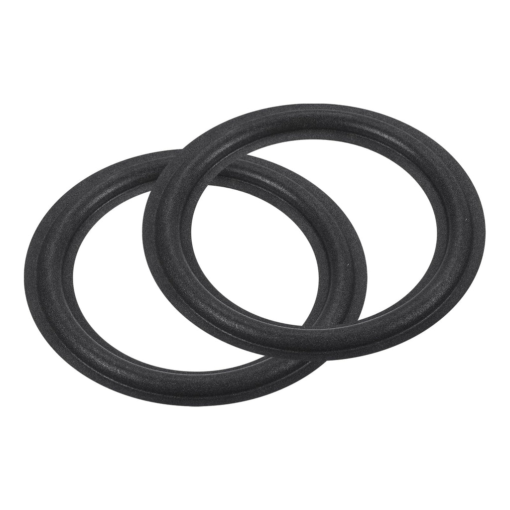 MECCANIXITY Rubber Speaker Foam Edge Surround Rings 4.5 Inch 82mm x 115mm Perforated Subwoofer Rings Replacement Parts for Speaker Repair or DIY Black 2 Pcs