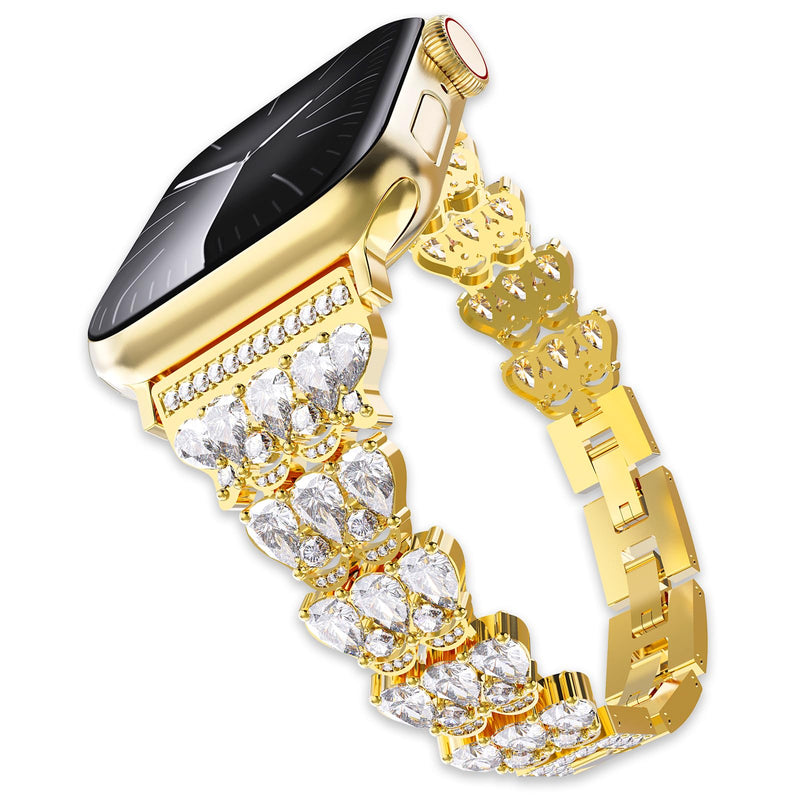 Water-drop Type Rhinestone Bracelet Apple Watch Band, Baroque Jewelry Style 38mm/40mm/41mm