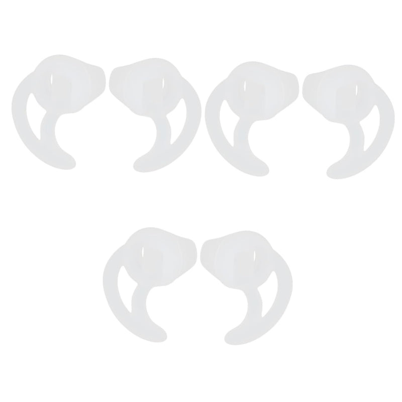 [AUSTRALIA] - HOMSFOU 3 Pairs Silicone Earplugs Acoustic Tube Earpiece Fin Earbud Replacement Ear Mold Silicone Earbud Tips Acoustic Tube Earpiece Earbud Ear Insert Replaceable White Radio 