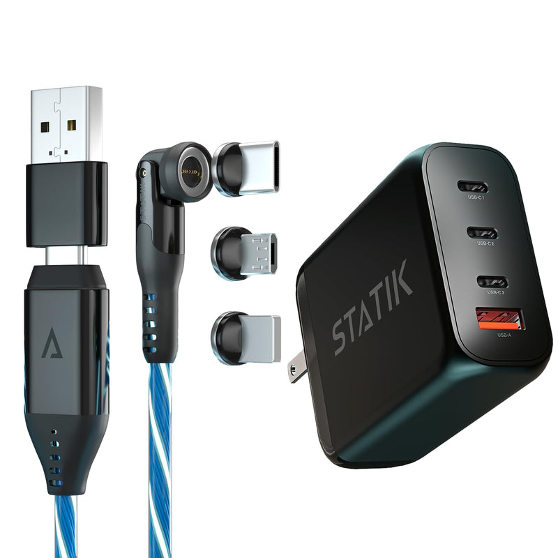Statik 360 Globright Pro (3ft Blue) & GaN Charger (100W)