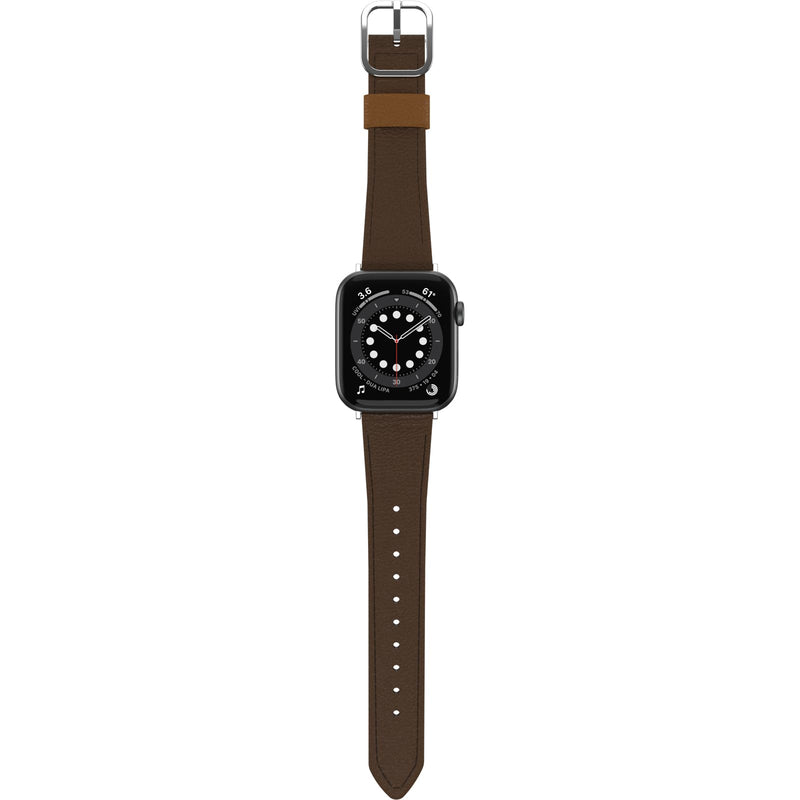OtterBox Symmetry Cactus Leather Watch Band for Apple Watch Series 7/8/9 44/45/46mm Rich Adobe (Brown)