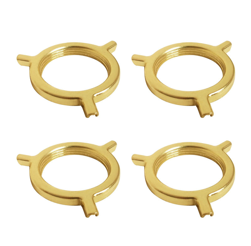 [AUSTRALIA] - GY & CK® 3 Way Threaded UNO Lamp Shade Adapter Lampshade Supplies Threaded UNO Ring bridge adapter 3-way for 10 gauge wires for lampshades Maiking, 4 pcs pack Brass 